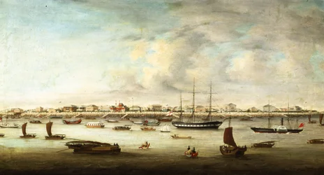 Embarcações de pesca chinesas, Shanghai, c.1857