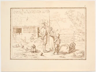 Ilustração para o conto de fadas "O homem da montanha e a tempestade"