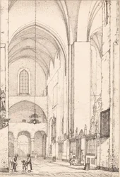 Dinamarquês: Prospeto do interior do transepto norte da Catedral de Aarhus
