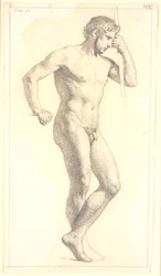 Modelo de academia masculina em pé