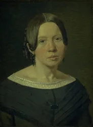 Retrato da cunhada artista Johanne Elisabeth Købke, née Sundbye