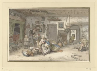 Interior com família camponesa