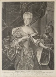 Retrato da princesa Charlotte de Brunswick-Wolfenbüttel 1694-1715, esposa de Tsarevich Alexei Petro