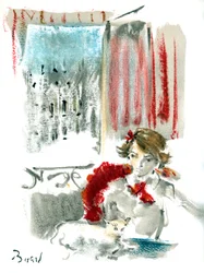 Claudine a Paris por Willy e Colette Willy, publicado em 1946 (cor litho)