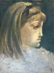 Misia Sert (1872-1950) ao estilo de Manet (óleo sobre tela)
