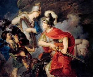 Alegoria de Frederico II da Prússia, o Grande (1712-1786) na Pérsia (O início da Guerra dos Sete Anos)