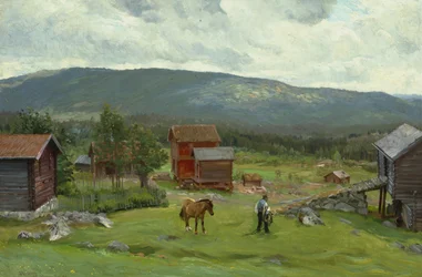 Homem na pastagem, Hiaasen, Junho de 1893 (óleo sobre tela)