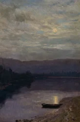 Elevação da Lua pela Solevatne (óleo sobre tela)