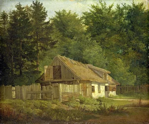 Uma casa na floresta de Frederiksdal perto de Copenhaga, 1828