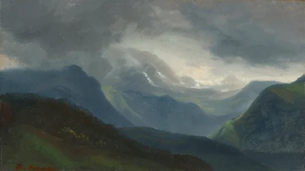 Aproximando-se da tempestade nos Alpes