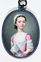 Lady Henrietta Cavendish Bentinck, mais tarde condessa de Stamford, 1741 (esmalte)