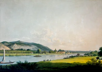 Pillnitz e seus arredores, perto de Dresden (gravação a cores)