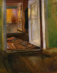 Interior com tapete de trapos (pintura)
