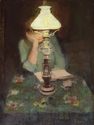 Oda com lâmpada (óleo sobre tela)