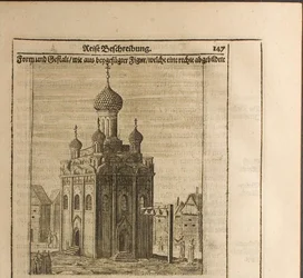 Catedral no Kremlin de Moscou Ilustração de Viagens para o Grão-Duque de Moscovo e os Parentes