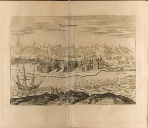 Ilustração de Nizhny Novgorod de Travels to the Great Duke of Muscovy and the King of Persia by