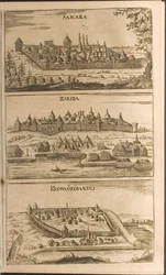 Ilustração de Samara, Tsaritsyn e Kozmodemyansk de Travels to the Great Duke of Muscovy and the