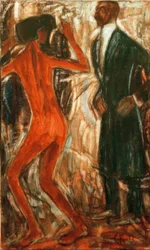 Cavalheiro em vestido e dançarino