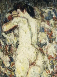 Nua feminina reclinada