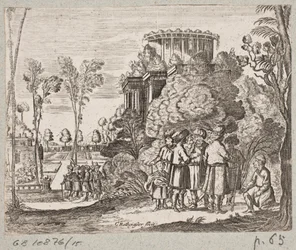 Ilustração de Adam Olearius, “Persian Rosenthal por um engenhoso poeta Schich Saadi […]”, Schleswig 1660
