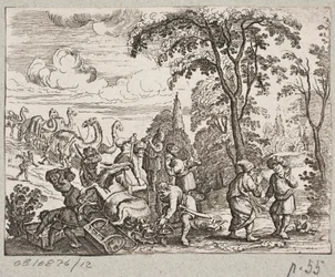 Ilustração de Adam Olearius, “Persian Rosenthal por um engenhoso poeta Schich Saadi […]”, Schleswig 1660