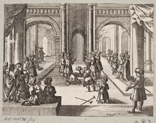 Ilustração de Adam Olearius, “Persian Rosenthal por um engenhoso poeta Schich Saadi […]”, Schleswig 1660