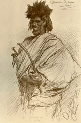 para Bishari, Aswan, Egito, 1898.