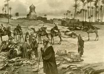 Caravana em Mit-Rahine, 1898.