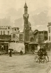 Mesquita, Boulaq, Cairo, Egito, 1898.