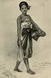 Garota siamesa, Bangkok, 1898.