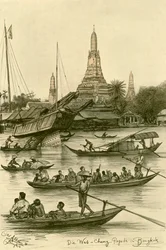 Wat Chaeng, Bangkok, Sião, 1898.