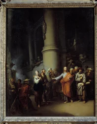 Cristo e mulher adúltera. Christian Wilhelm Ernst Dietrich (1712-1774)