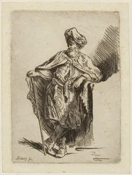 Mulher oriental de pé