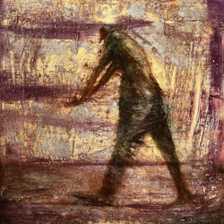 Figura texturizada a caminhar