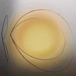 Reflexos dourados e curvos