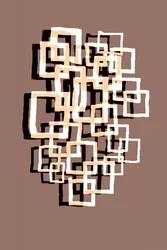 Quadrados geométricos sobrepostos