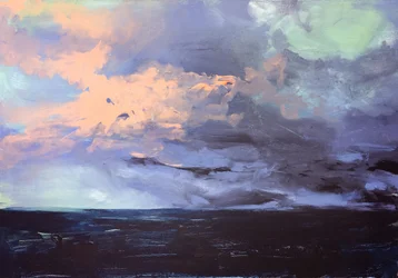 Céu sobre o oceano tempestuoso