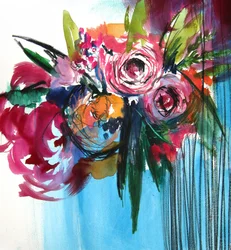 Flores abstratas vibrantes