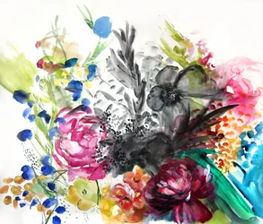 Ramo de flores vibrante