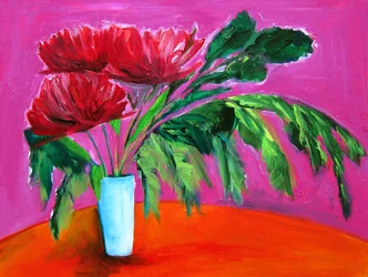 Flores vermelhas vibrantes