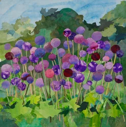 Alliums Large, 2024 (colagem de papel pintado a aguarela)