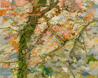 Árvore de outono, 2011 (colagem de papel pintado com aguarela)