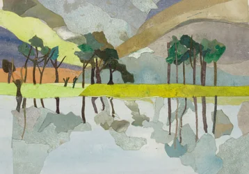 Buttermere, 2015 (colagem de papel pintado com aguarela)