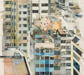 Hong Kong, 2011 (colagem de papel pintado com aguarela)