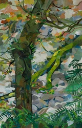 Honister Tree and Fallen, 2023 (colagem de papel pintado a aguarela)