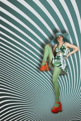 Moda retro em espiral