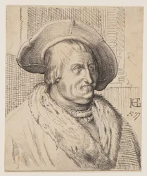 Retrato de fantasia de um velho com um chapéu