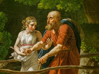 Édipo e Antígona, pormenor