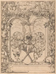 Design para uma janela (cena de caça)