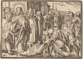 O paralítico curado por Cristo pega sua pá